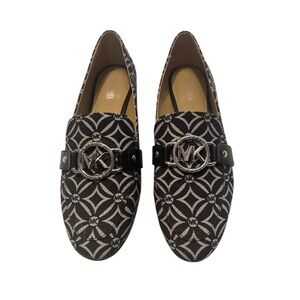 Michael Kors Black and Silver Textured Flats